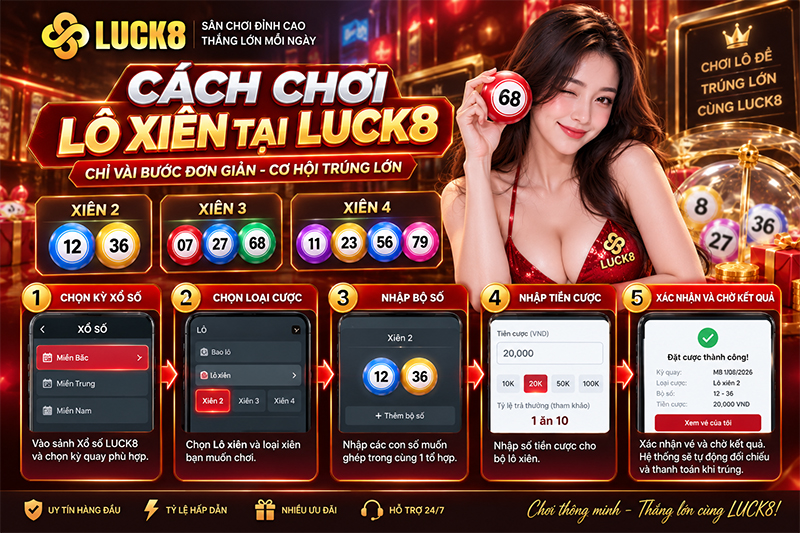 Cách chơi lô xiên tại LUCK8